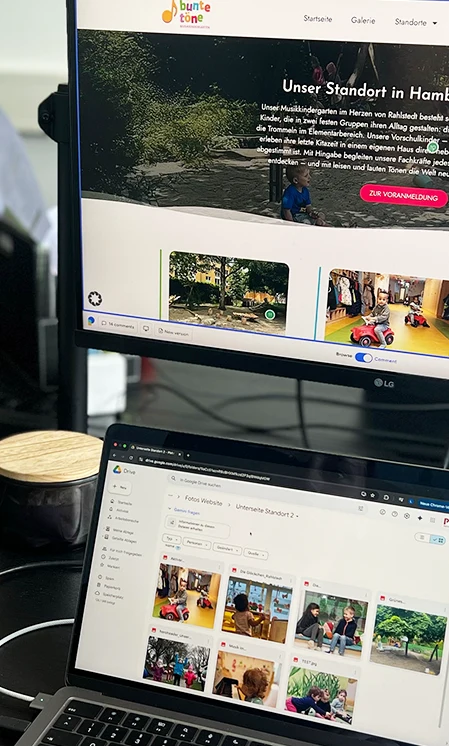 Bild Webseite bunte töne
